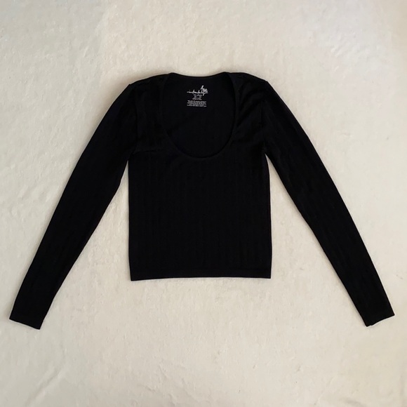 Intimately Free People | Lucy You Long Sleeve Rib Knit Layering Top Black (XS/S) - Picture 4 of 15